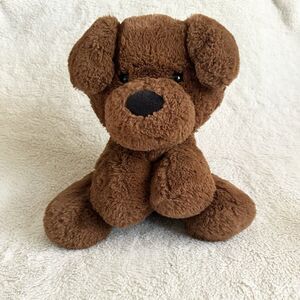 Spark Create Imagine Brown Puppy Dog 12" Sitting Stuffed Animal Plush Toy